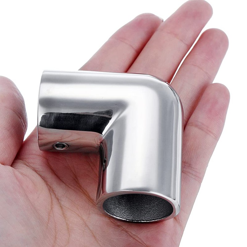 Handrail 2-Way Pipe Fitting Elbow,AICWIOO 90 Degree Pipe Connector 316
