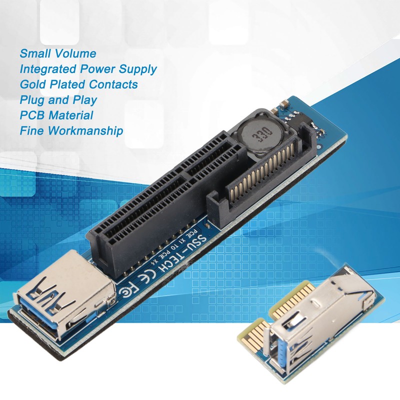 PCIE Extension Cable Integrated Power Supply Gold Plated Contacts Fine