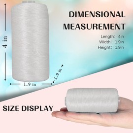 4 PCS 400g Summer Sun Hat Yarn for Crocheting, Ice Linen Silk Hand Knitting Light Body Yarn, Polyester Hollow Yarn for DIY Summer Cool Hat Shoes Bags Cushions Cell Phone Bags and Car Cushions(White)