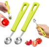 2 PCS Tomato Corer Tool,Strawberry Huller Stem Remover,Easy Fruit Stem