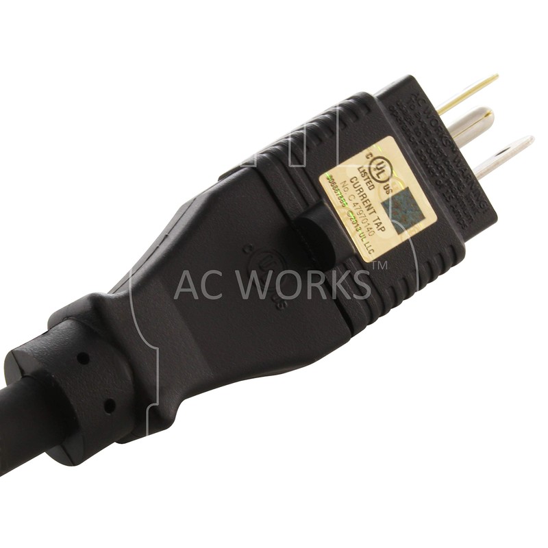 AC WORKS 15 to 20Amp 125Volt T-Blade Adapter (2PK-Compact)