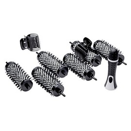 Calista Tools Blowout Brush Set, Set Includes: 6, 2-inch Detachable Brush Barrels, 1 Brush Handle, 6 Butterfly Clips, Travel Pouch, Wet or Dry Hair Styling, For All Hair Types