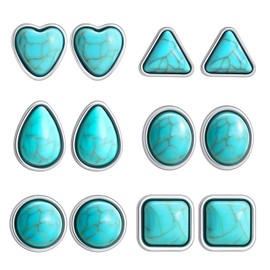 Turquoise Earrings Jewelry Turquoise Stud Earrings for Women Girls Turquoise Decor Stud Earrings for Women Jewelry Gifts
