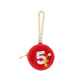 Pikmin Charm Synthetic Leather Round Mini Pouch Trinket Box with Toy Diamond, Red Pellet (S2336626)