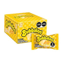 Bubbaloo Adams- goma de mascar 47 pz- sabores varios (Platano, 47pz)