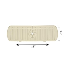 Remarkable Home Silicone Sink Splash Guard, 18" Silicone Faucet Water Drip Catching Mat, Dish Soap, Sponge, Kitchen Accessories Holder Mat for Kitchen Sink, Bathroom, Laundry Room & RV (Cream)