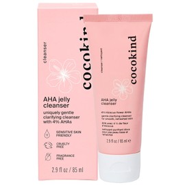 Limpiador en gel AHA, limpiador facial suave y limpiador AHA BHA con ácido hialurónico, limpiador facial exfoliante para pieles grasas