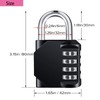 Combination Locker Padlock,Combination Lock, 10 Digits Push Button Padlock Black