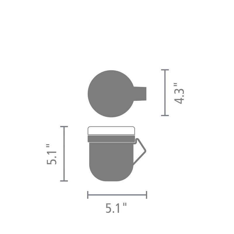Brabantia - Make & Take Suppenbecher 0.6L - mit Aufschraubbarem