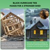 Black Hurricane Ties for Rafters,Hurricane Clips,Hurricane Brackets,Hurricane Straps for Shed,Rafter