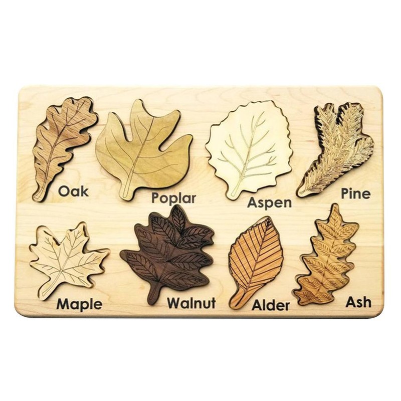 Leaf Wooden Jigsaw Puzzles Leaf Puzzle Educational Learning Toys for