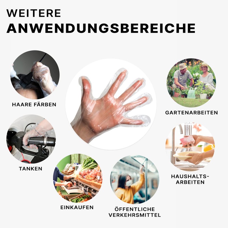 ARNOMED 100 ARNOMED PE-Einmalhandschuhe Einweg Damen, Einweg Handschuhe in der