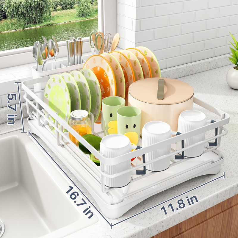 Dish Drying Rack - Stainless Steel Dish Rack for Kitchen