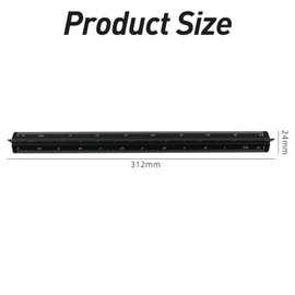 Architectural Ruler Aluminum Triangle Metric Scales 1:20 1:25 1:50 1:75 1:100 1:125 Standard 12 Inch Long for Architects Students Draftsmen Engineers Black