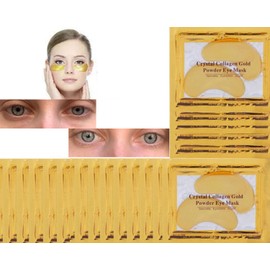 15 Pairs Crystal Collagen 24k Gold Under Eye Gel Pad Face Mask Anti Aging Wrinkle