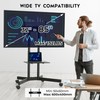 BONTEC Mobile TV Stand with Tilt Function, Rolling TV Cart