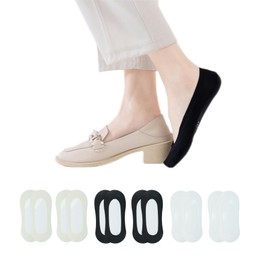 Ninever 6 Pairs No Show Socks Women Nylon Ultra Low Cut Non-Slip Thin Liner Socks Invisible Hidden Socks for Flats (US, Numeric, 8.5, 11, Regular, Regular, Black2+White2+Cornsilk2)