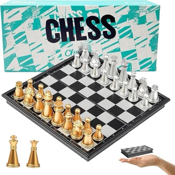 Vikutu Mini Chess Set - Vikutu 5.11 Inch Small Portable