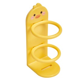 Tissting Yellow Duck Electric Toothbrush Holder, 1.5x4.1in Adhesive Wall Mount with Drainage Hole - Cute Bathroom Organizer for Kids, No Punching Design, Holds Toothbrushes and Makeup Brushes