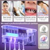 Toothbrush Holders for Bathrooms, Toothbrush Holder Wall Mounted with Toothpaste