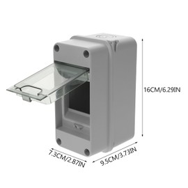Veemoon Plastic Circuit Waterproof Box Power Distribution Box Breaker Box 2 Way Distribution Box Din With Clear Cover for Indoor Outdoor