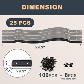 Belinova Curve Deck Balusters, 29.5"x1" Aluminum Alloy Deck Railing for Composite Deck, Staircase Baluster with Screws, Deck Balusters for Outdoor Stair Deck Porch (25-Pack, Shiny Black)