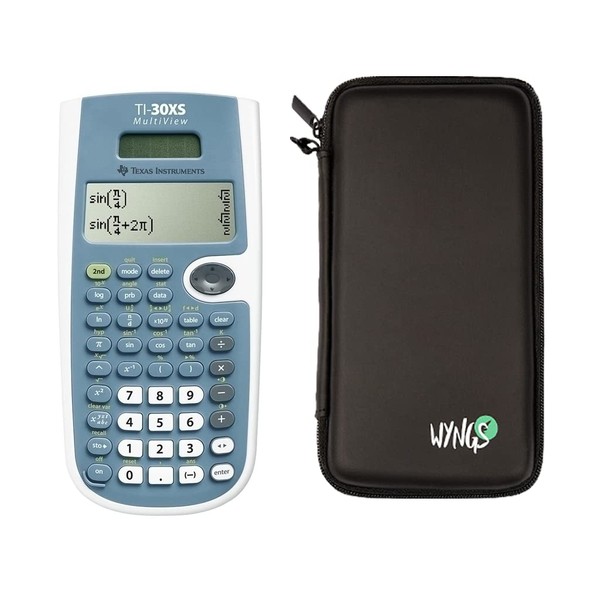 TI 30 XS Multiview Scientific Calculator + WYNGS Protective Case Black