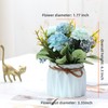 YACVRLT 2 PCS Mini Hygrangea Artificial Flowers in Vase, Small