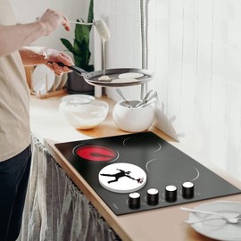 Aihonmin Banksy Electric Stove Burner Covers, Funny Set of 4 Round 8 In and 10 In, Gas Metal Cover, Eyes Cooktop Decorative, Home Decor, Kitchen Decor