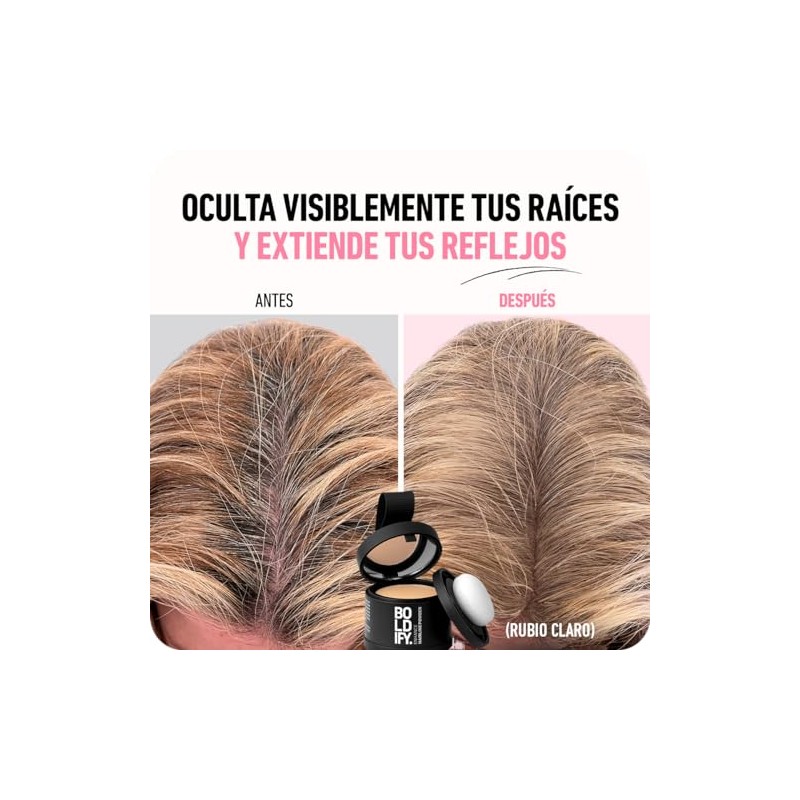 BOLDIFY Polvos Retoca Raíces – Cubre Canas Mujer y Hombre