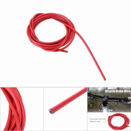 3 Meters Bicycle Bike Brake Cable, Bike Brake Wires and Housing Kit for Road MTBS Mountain Bikes Replacemet Acessory Set (Red)