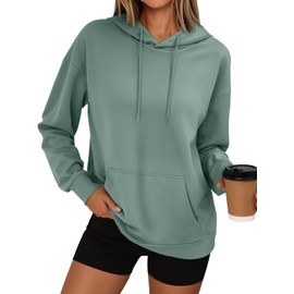 Trendy Queen Womens Lightweight Hoodies Long Sleeve Pullover Sage M