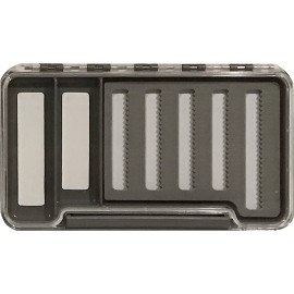 Unbranded Slim Fly Box with Two Magnetic Components Slide in Easy Foam Hooks Grip Fly Box