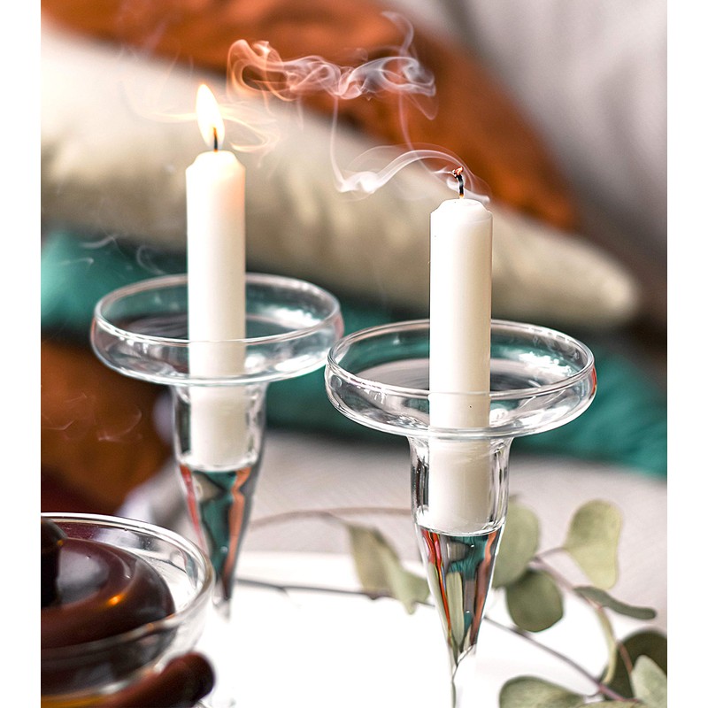 Hyoola Emergency Candles, White Short Tapers, Unscented Emergency Candle for