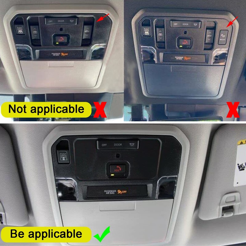LLKUANG Car Front Row Reading Light Frame Cover Trim Panel