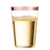 100 Rose Gold Plastic Cups 10 Oz Clear Plastic Cups