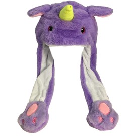 Mage World Happy Ears Unicorn Hat, purple