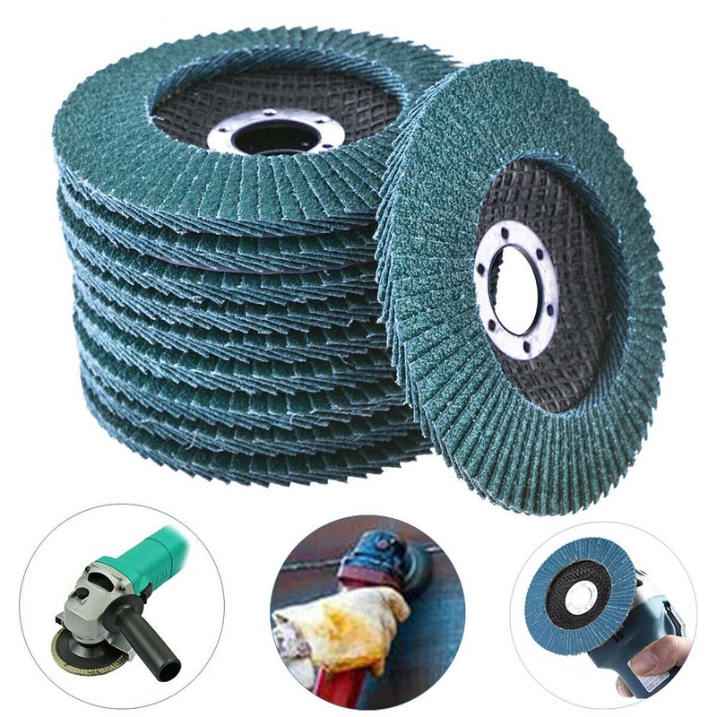 10PCS 5'' 125MM Angle Grinder Flap Sanding Disc 40 60