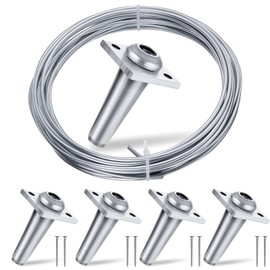 Chumia 5 Pcs Anchor Vise 9 Gauge Wire for Tightening 8-11 Gauge Grape Trellis with Screws Galvanized Solid Wire Build Trellises, Vineyards, Fences and Arbors