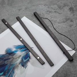 FALAMON Magnetic Poster Hanger Frame, 28x22 28x40 28x30 Teak Wood Magnet Poster Frame for Posters, Prints, Photos, Pictures, Maps, Scrolls, and Canvas Artwork(Black, 28")