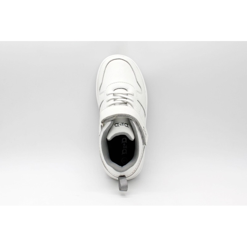 DRD Kids Force Orthopedic Friendly Shoe White/Grey 9.0C Medium Width