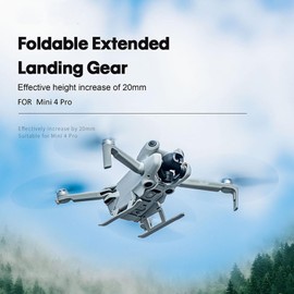 Landing Gear for DJI Mini 4 Pro Drone Accessories Mini 4 Pro Drone Landing Gear Leg Protector Foldable Extension Feet Kit