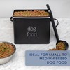 AuldHome Design Retro Dog Food Canister (Black); Modern Farmhouse Style