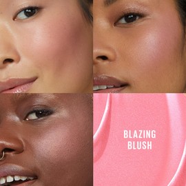 Maybelline New York, SUNKISSER, Multi-Purpose Illuminating Liquid Blush, Blush, Highlighter and Bronzer, Healthy Glow, Tanned Complexion, Glowy Makeup, Shade: Blazing Blush, 4.7 ml