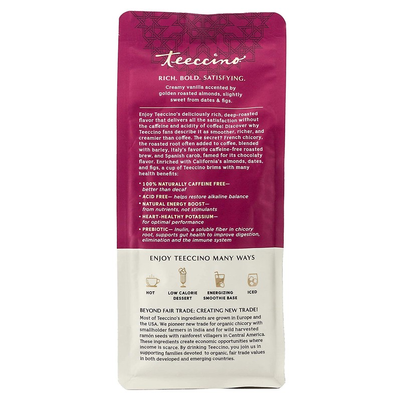 Teeccino Vanilla Nut Chicory Coffee Alternative - 11 Ounce -