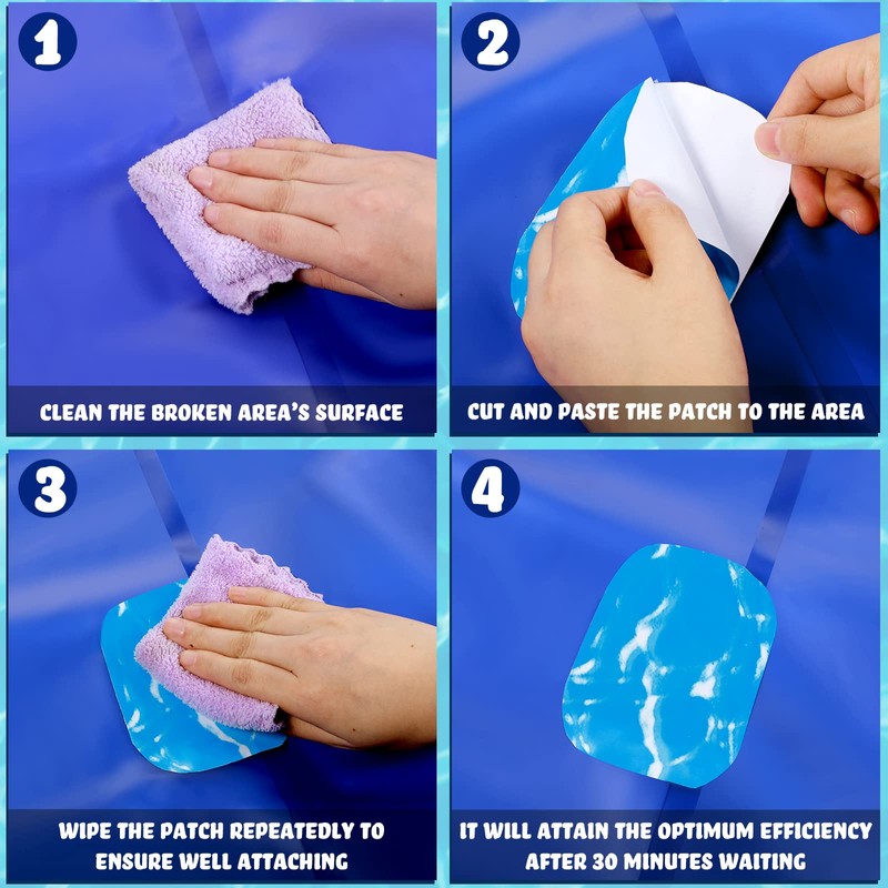 Nuanchu Vinyl Pool Liner Patch Self-Adhesive PVC Repair Patch for