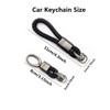 Frdelma Braided Leather Keychain, 2 Pieces Braided Car Key Fob