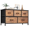 YITAHOME Wide Storage Tower with 5 Drawers - Fabric Dresser,