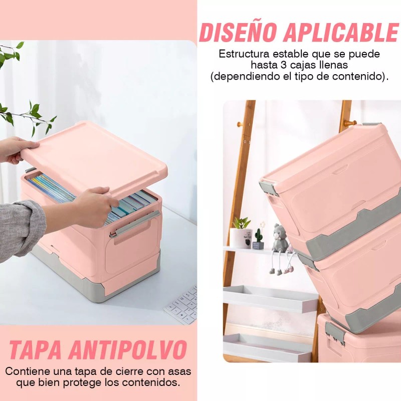 Trixter Caja Almacenamiento Plegable 2pzs Organizador Hogar Con Tapa