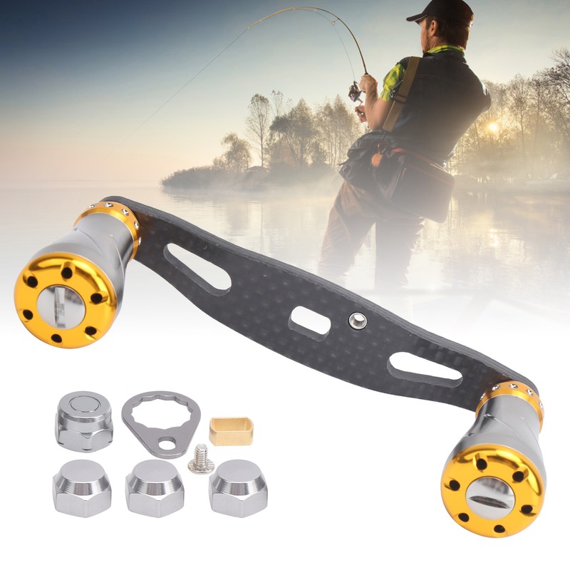 85MM Fishing Reel Handle Grip Carbon Metal Baitcasting Reel Left